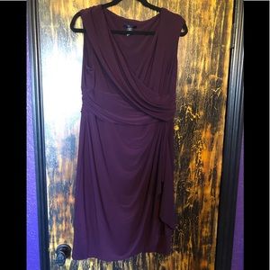 Chaps Plum/Wine Colored Pull-over Dress